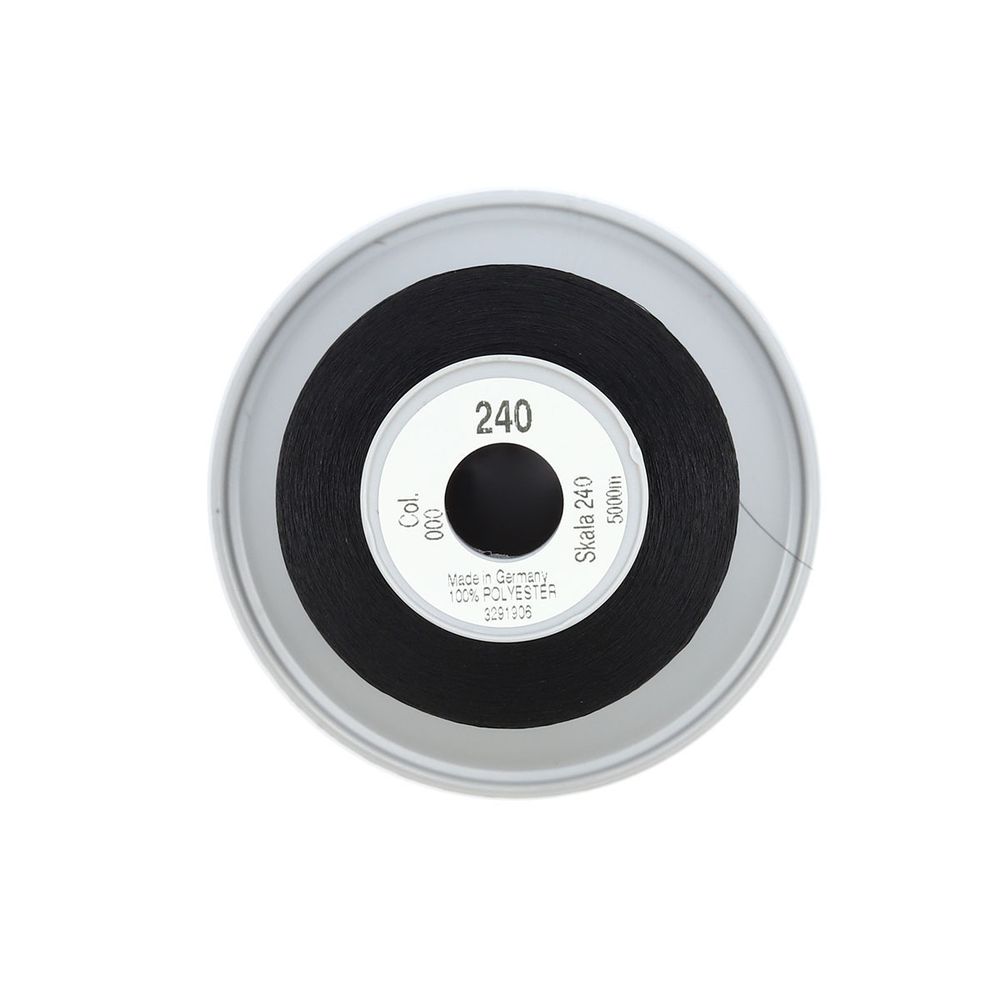 Нитки некрученые бондированные Gutermann Skala 240, 5000м, 720763, _000 черный, 1 катушка