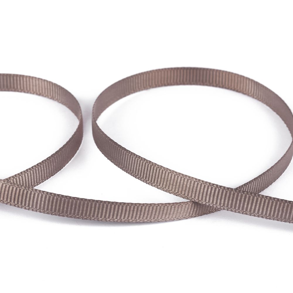 Лента репсовая нарезка 06.0 мм / 10 шт по 5.4 метра, 124 серый, Gamma GR-06