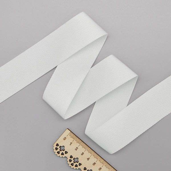 Стропа (ременная лента) 40 мм / 50 метров, толщ. 1.0 мм, [26.3 г/пог.м], 100% п/э, 003 белый