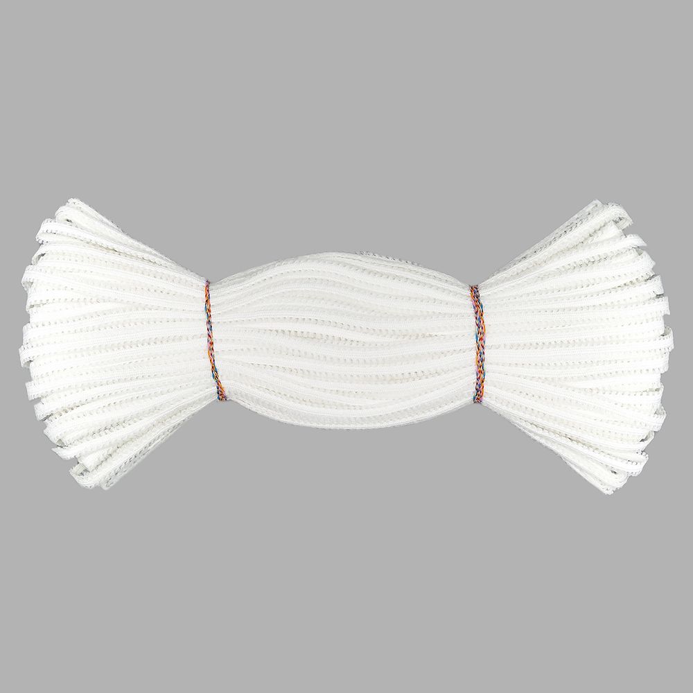 Шнур отделочный сороконожка ⌀5.0 мм / 30 метров, белый, С873