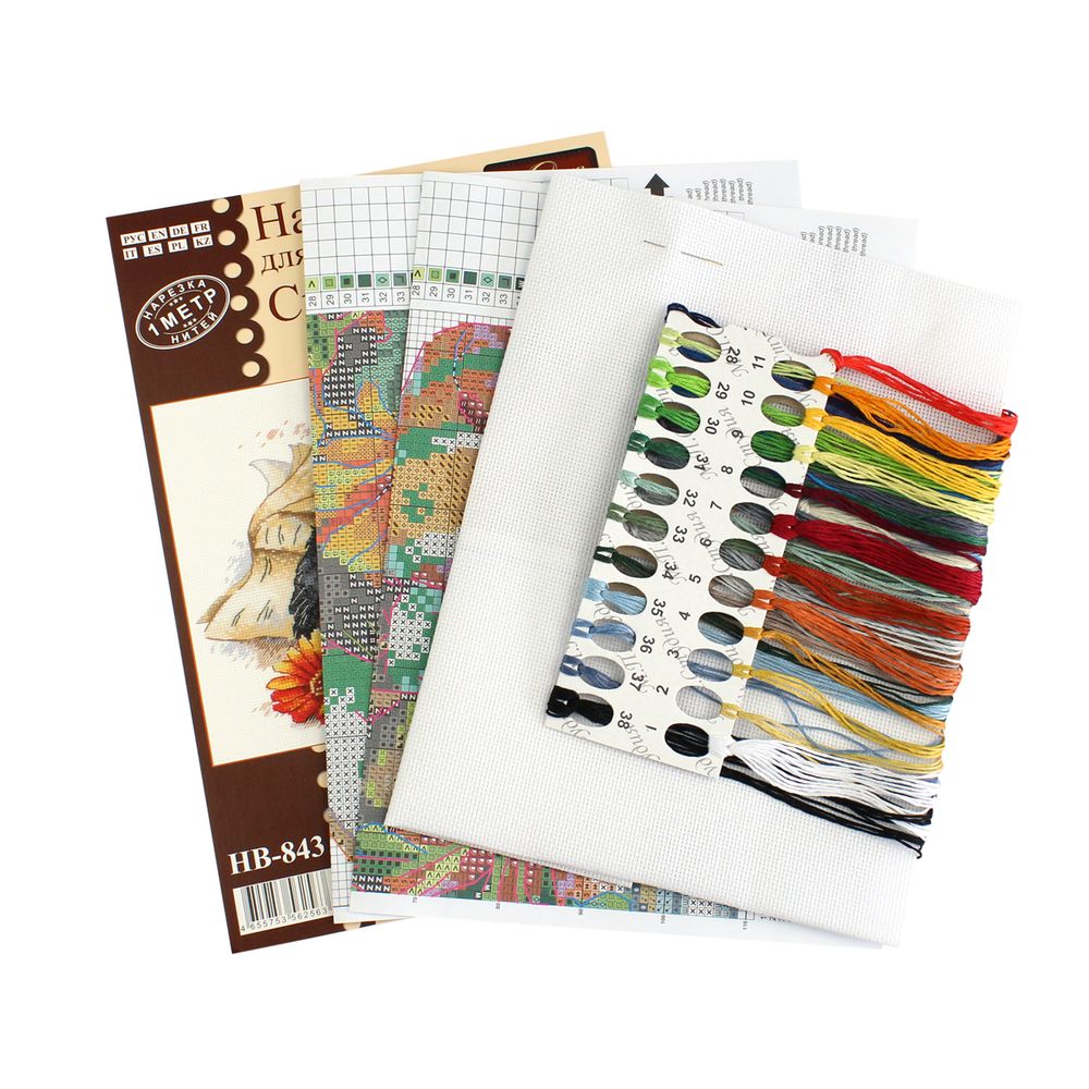 Набор для вышивания нитками МП Студия, Пушистый озорник, 18х23 см