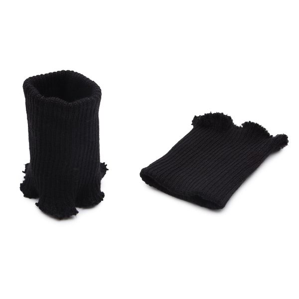 Манжеты трикотажные 8.0х9.5 см, 1 пара, плотные без шва 14кл. 2х2, 004 черный