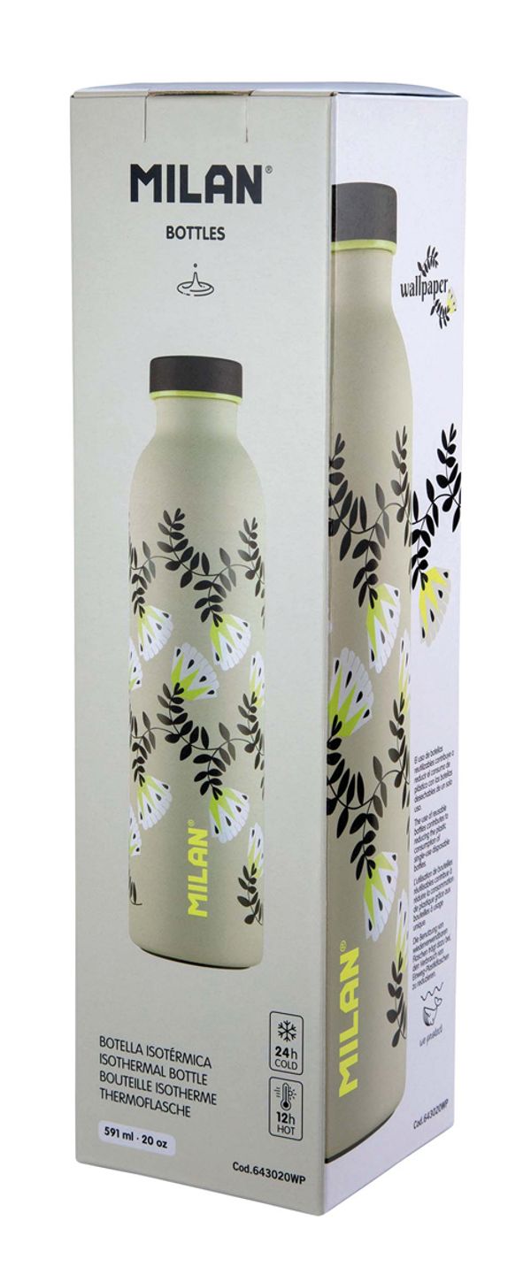 Бутылка металлическая для напитков 591 мл, Milan Wallpaper special series 643020WP