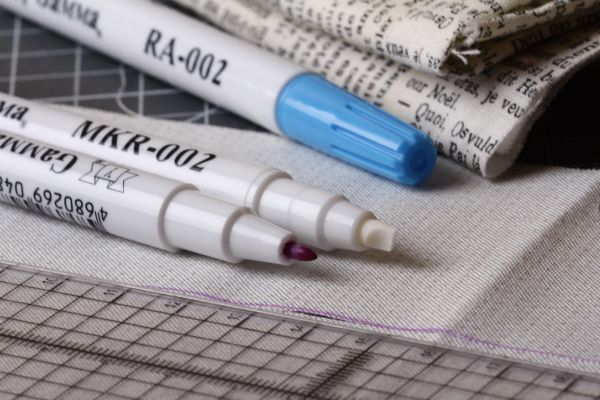 Маркер двухсторонний смывающийся голубой, для ткани, Gamma RA-002