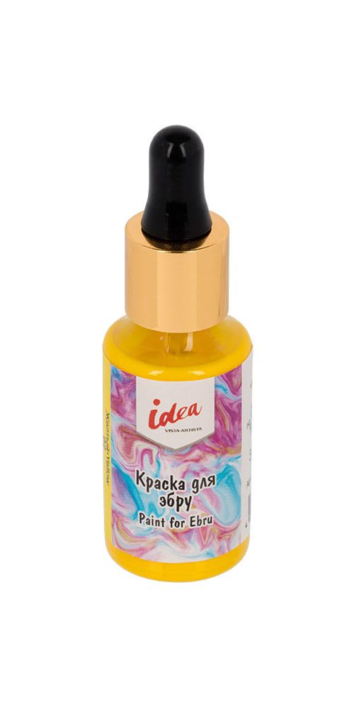 Краска для эбру 30 мл, 02 Желтый (Yellow), Vista-Artista VAEC-30 Краска для эбру 30 мл, 02 Желтый (Yellow), Vista-Artista VAEC-30
