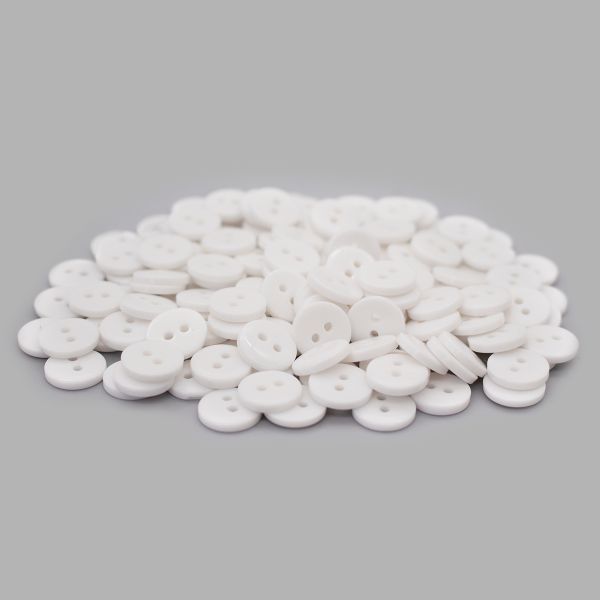 Пуговицы 2 прокола 18L (11мм) (s.white (белый)), CX-K-22, 144 шт