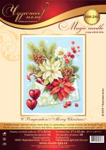 Набор для вышивания нитками Чудесная игла, С Рождеством, 17х22 см