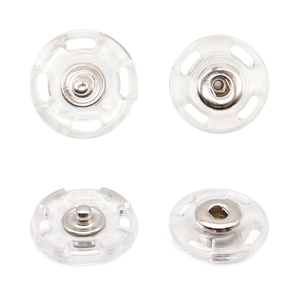 Кнопка пришивная 22мм, clear, MS-K-55, 10 шт