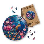 Пазл фигурный деревянный 163 элемента, PZLF-021 Придворный павлин, Фрея