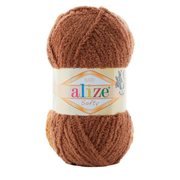 Пряжа Alize (Ализе) Softy / уп.5 мот. по 50 г, 115м, 321 коричневый