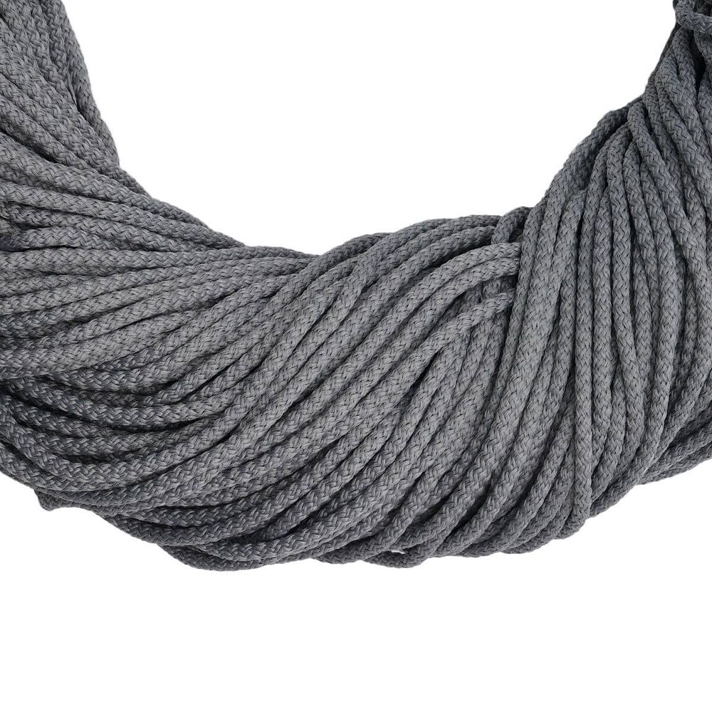 Шнур плетеный ⌀4.0-5.0 мм / 100 метров, 012 серый