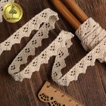 Кружево вязаное (тесьма) 15 мм цв.01 натуральный, уп. 50 м, M09937, Kruzhevo