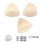 Бельевые чашечки для бюстгальтера Antynea PUSH-UP треугольные б/уст. с наполн., (FC-72.18), разм.65, 03-бежевый, 1 пара