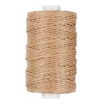Нитки для кожи вощёные (полиэстер) 40 м, 004 св. бежевый, LC-006, Промысел