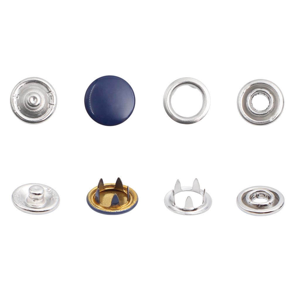 Кнопка рубашечная (джерси) закрытая ⌀9.5 мм, ≈144 шт, МЕТАЛЛ, эмаль, 569 т.синий глянцевый, NEW STAR