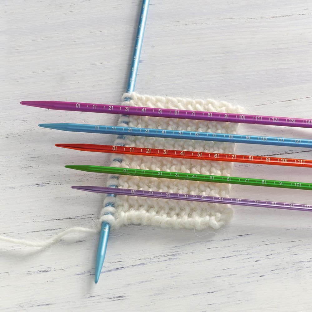 Спицы прямые с измерительной шкалой Pony ⌀2,5 мм, 35 см, металл, сиреневый