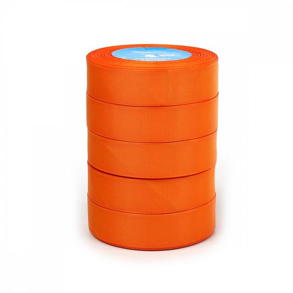 Лента репсовая (в рубчик) 25.0 мм, цв.668 оранжевый For Hobby 5 шт по 22.86м (±1м)