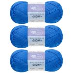Пряжа Люблю вязать Зефир / уп.3 мот. по 100 г, 295 м, 650 синий