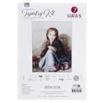 Набор для вышивания нитками Luca-S G513, гобелен Девочка, 20,5х30см