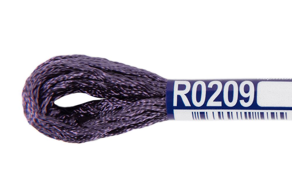 Мулине Gamma вискоза 100%, цв.R0209 т.сиреневый, 12 мотков по 8 метров