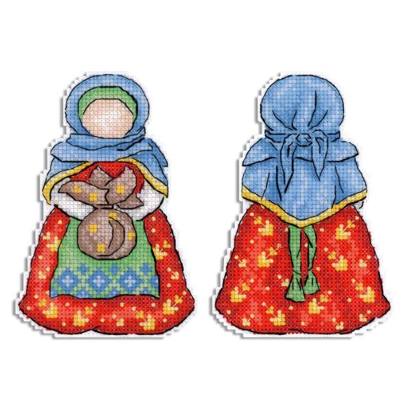 Набор для вышивания нитками МП Студия, пласт.канва Оберег Подорожница 12х9 см