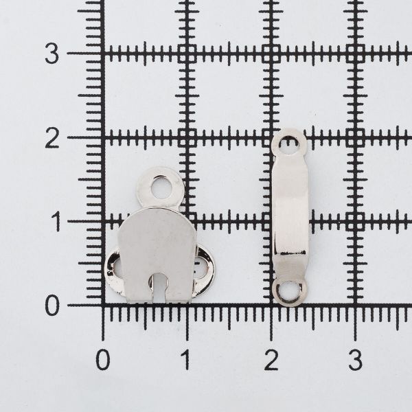 Крючки пришивные 16х21 мм, nickel, 10 шт
