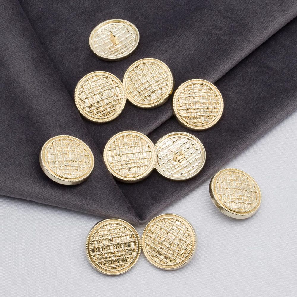 Пуговицы на ножке 36L=23 мм, металл, Gold (золотой), 10 шт, MP06
