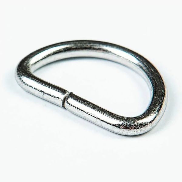 Полукольцо сварное металл внутр. 20 мм (внешн. 25х17 мм, ⌀2.5 мм), 100 шт, никель ГР, 6057