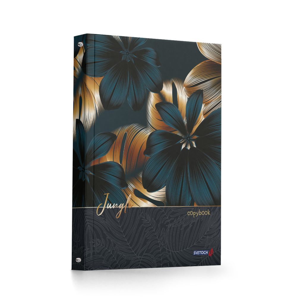 Тетрадь общая со сменным блоком, глянцевая ламинация A5 120 л. на 4 кольцах 65 г/м², белизна 100% 12 шт, клетка, 000657 Бархатная роскошь, Светоч ТЕТ120-001