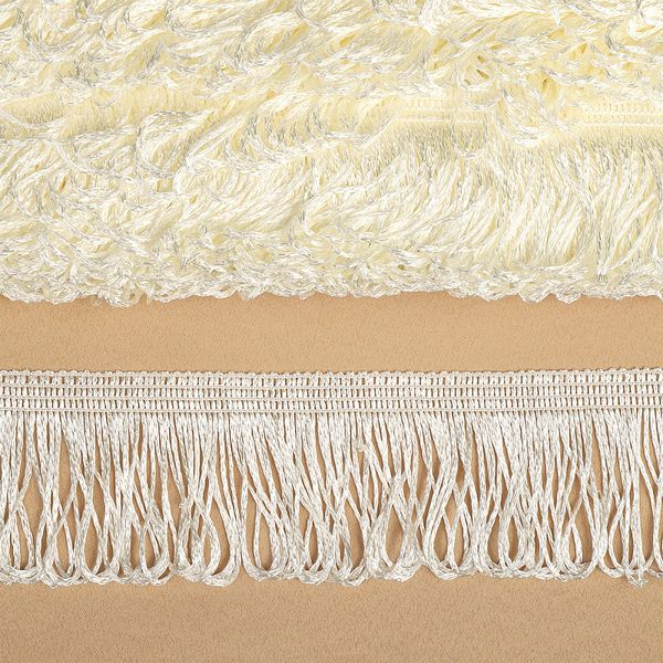 Бахрома отделочная 60.0 мм / 10 метров, №3 6343 молочный
