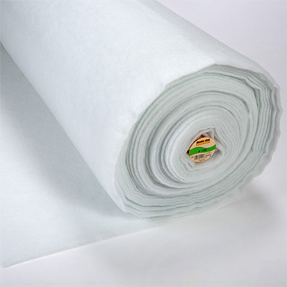 Флизелин нашивной тяжеловоспламеняемый Freudenberg 120 г/м², 150 см / рул. 25 метров, белый, Freudenberg P 120