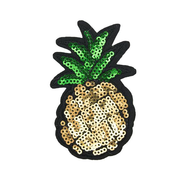 Термоаппликация Ананас, желтый, 8.7*5.2см, Hobby&Pro