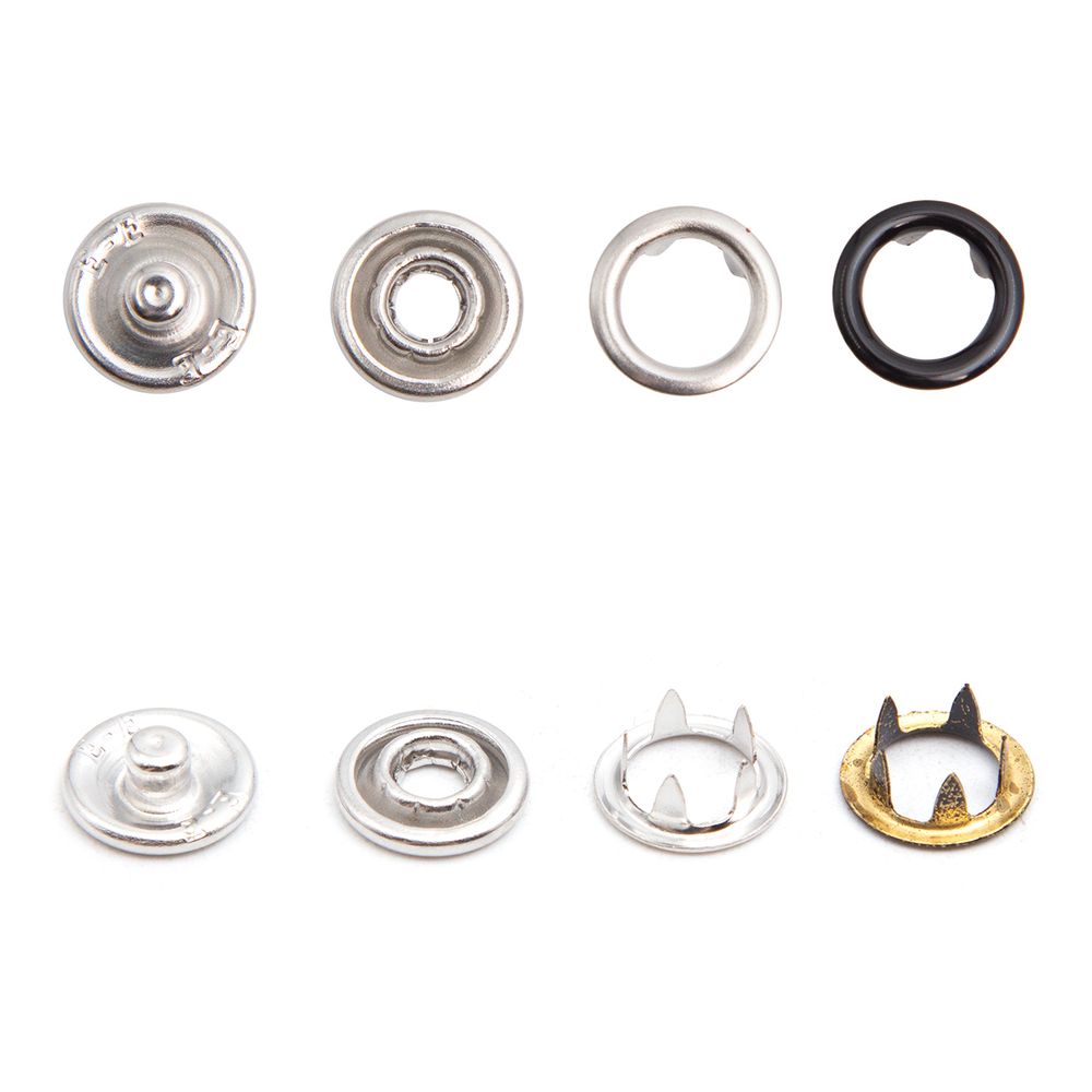 Кнопка рубашечная (джерси) открытая ⌀9.5 мм, ≈144 шт, МЕТАЛЛ, эмаль, 323 черный глянцевый, NEW STAR