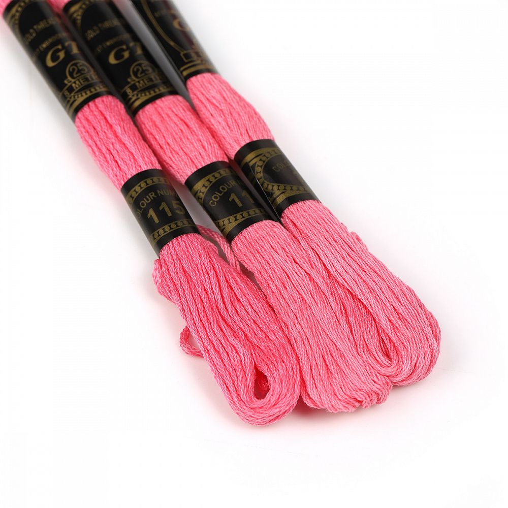 Мулине Ideal ТВ, 24 мотка по 8 метров, цв. 115 розовый