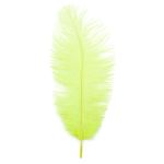 Перья страуса декоративные 20-25см, 10 шт в упак, желтый