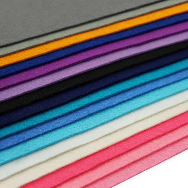 Фетр листовой мягкий ассорти 3.0 мм, 400гр, 20х30см, 16 штук Astra&Craft (2)