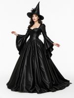 Атлас сатин 67 г/м², 150 см / 3 метра, AS.18 цв.чёрный