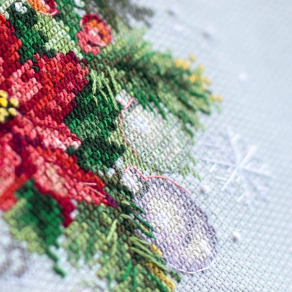 Набор для вышивания нитками Чудесная игла, Рождественская свеча, 16х23 см