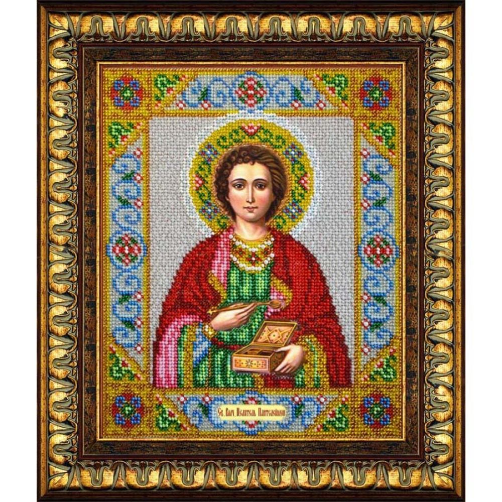 Паутинка, Святой Целитель Пантелеимон 20х24,5 см