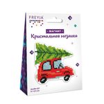 Алмазная (кристальная) мозаика Фрея, магнит Везу елочку, 9х8,5 см