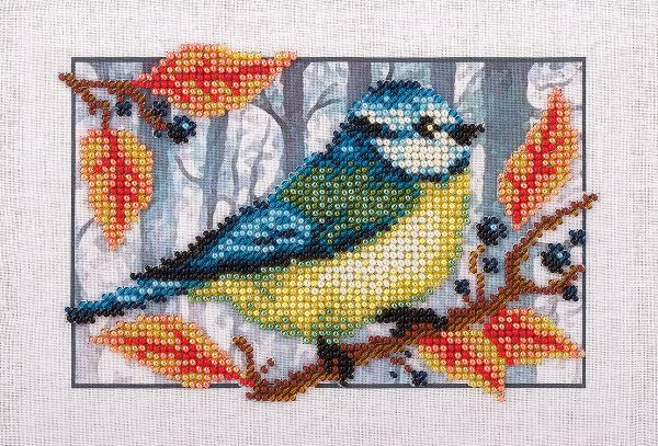 Набор для вышивания бисером Klart, Синичка, 17х12 см