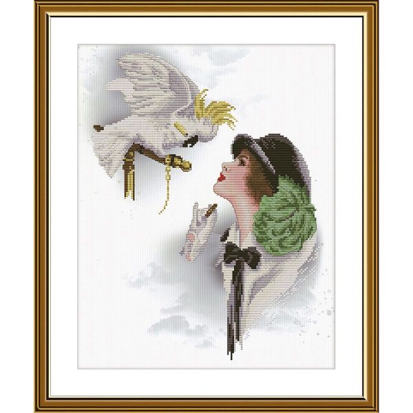 Набор для вышивания нитками Нова Слобода, Желтый хохолок 27х34 см