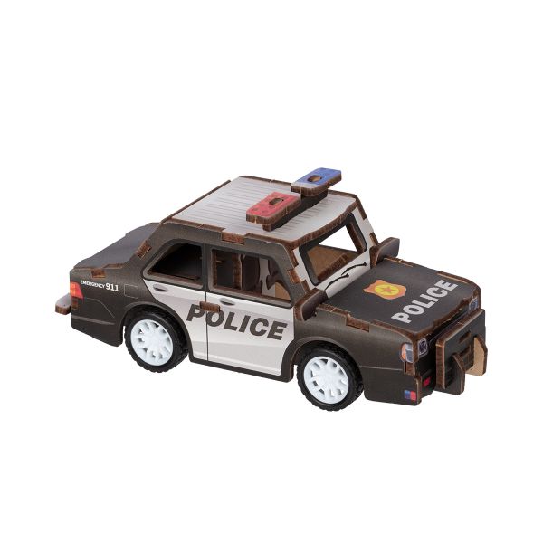 Пазл объемный 3D, 22 элемента, Серия Транспорт (мини) Полицейская машина, Rezark ROM-07