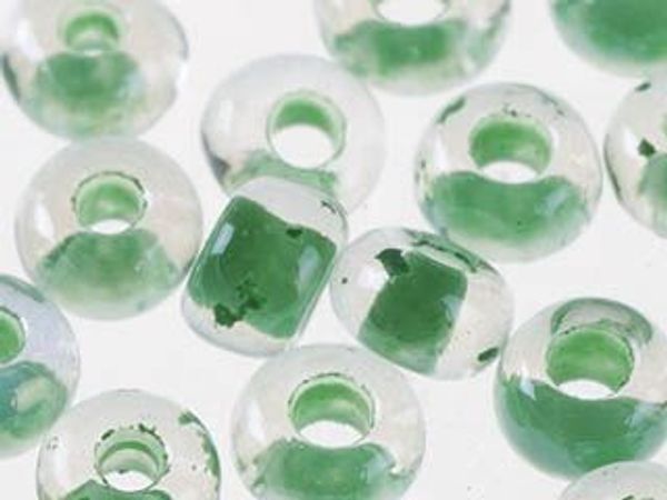 Бисер Preciosa прозрачный, цветной центр и покрытие 10/0 (2.3 мм), 1х50г, цв. 38656