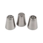 Набор кондитерских насадок металл, 3 шт, №03 металл, S-Chief SHF-0118