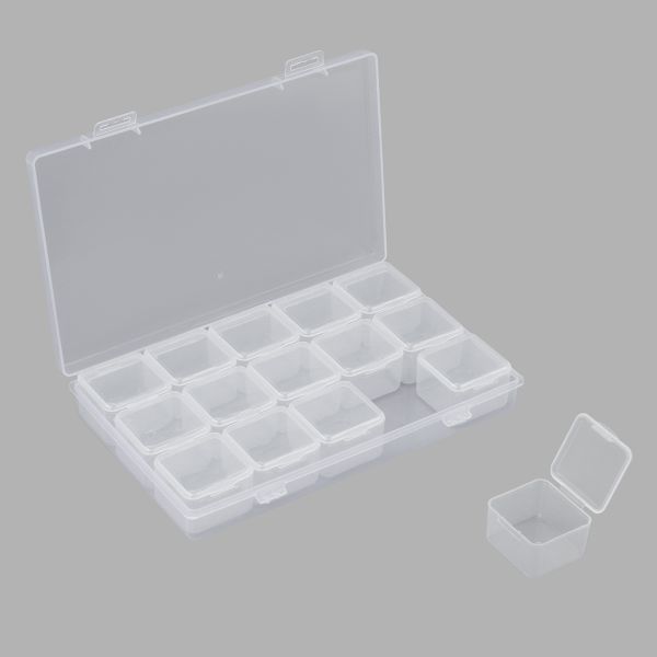 Контейнер для хранения мелочей 17.4х10.6х2.6 см, 15 штук в боксе