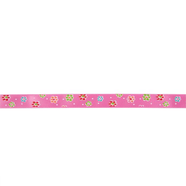 Лента атласная с рисунком 12.0 мм / 22.8 метров, F1/102 Цветы/св.лиловый, Gamma ALP-125