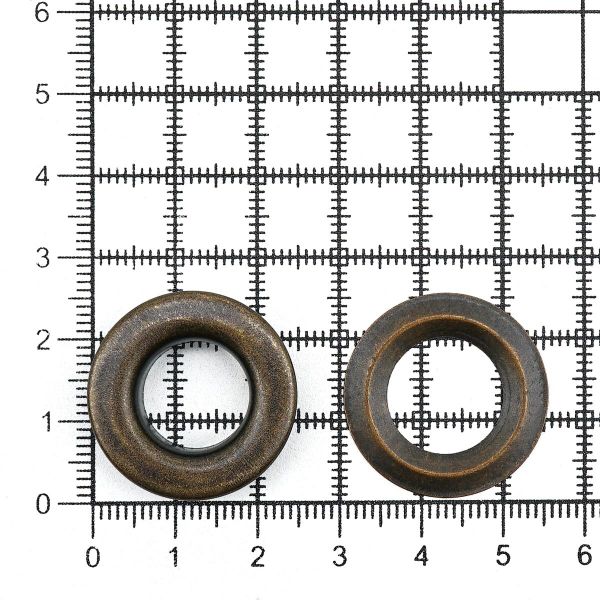 Люверсы металл ⌀13.0 мм (внутр.), №28, сталь, антик, 1000 шт, New Star