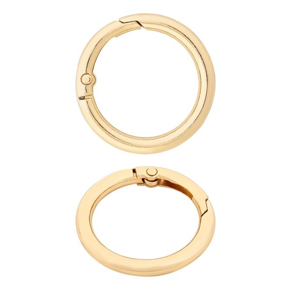 Кольцо разъемное металл на винтах 25 мм (34 мм внешн.), золото, RA3227, 20 шт