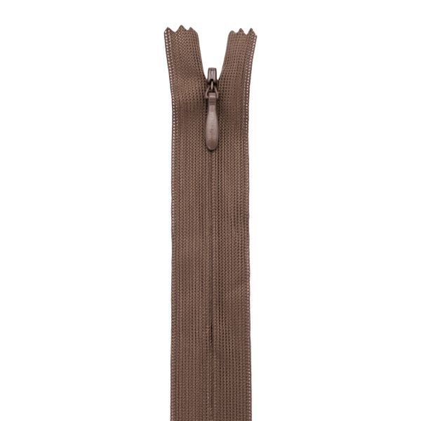 Молния потайная (скрытая) Т3 (3 мм) 1 зам., н/раз., 20 см, коричневый, 31209 / 20, 10 шт